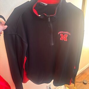 Colosseum Nebraska Black and Red Men's Sweatshirt